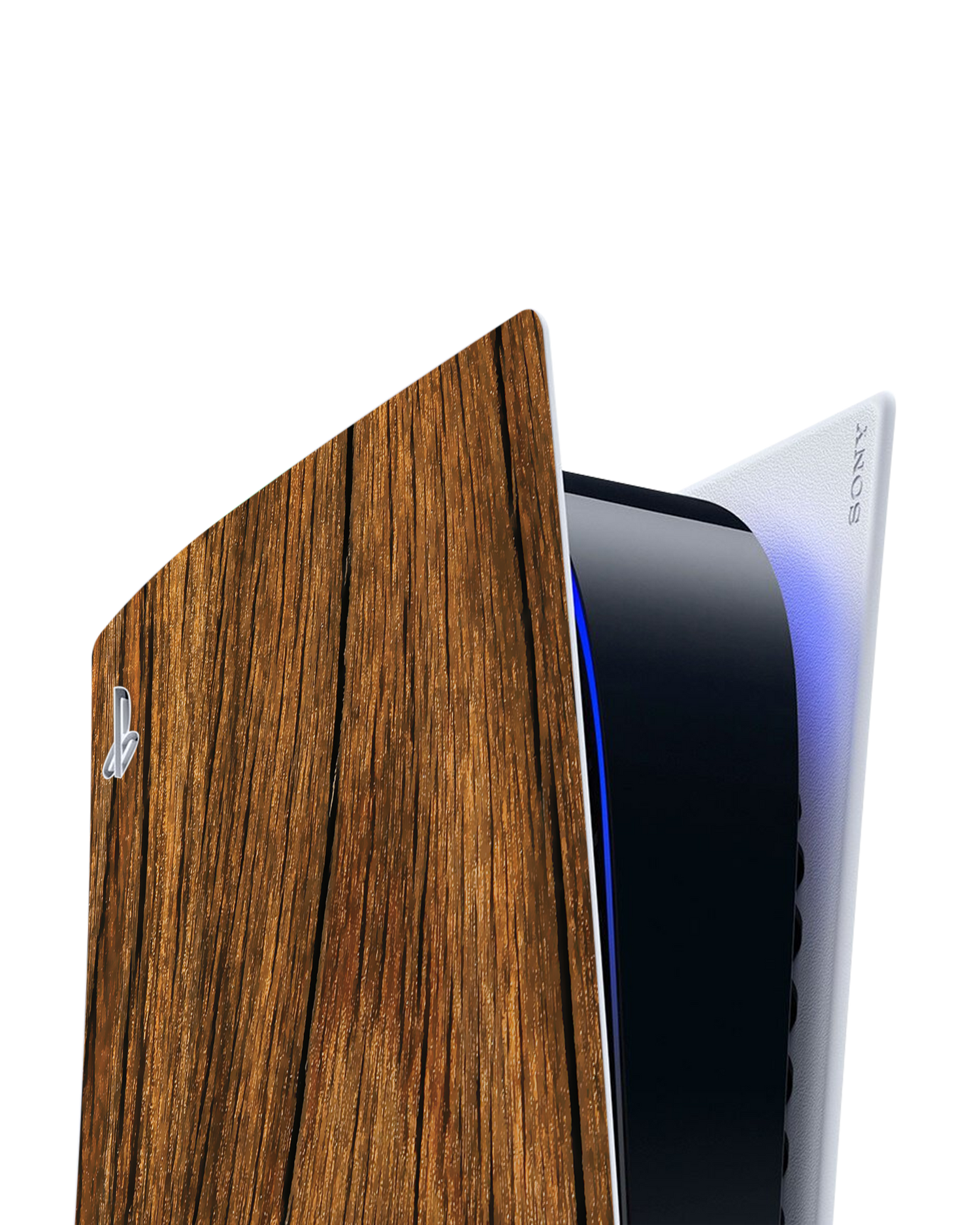 Wood Konsolen Aufkleber für Sony PlayStation 5: Detailansicht