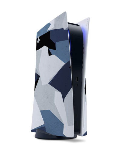 Geometric Camo Blue Konsolen Aufkleber für Sony PlayStation 5