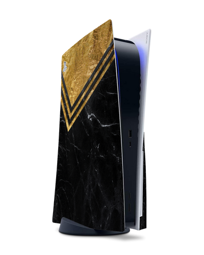 Gold Marble Konsolen Aufkleber für Sony PlayStation 5