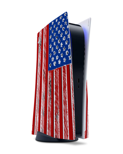 American Flag Color Konsolen Aufkleber für Sony PlayStation 5