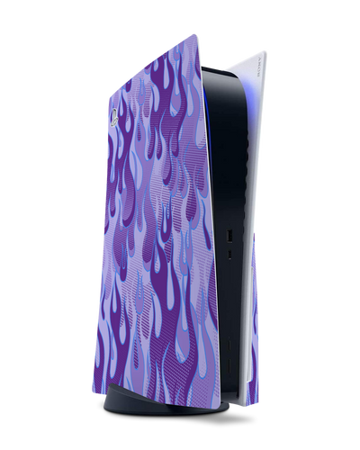 Purple Flames Konsolen Aufkleber für Sony PlayStation 5