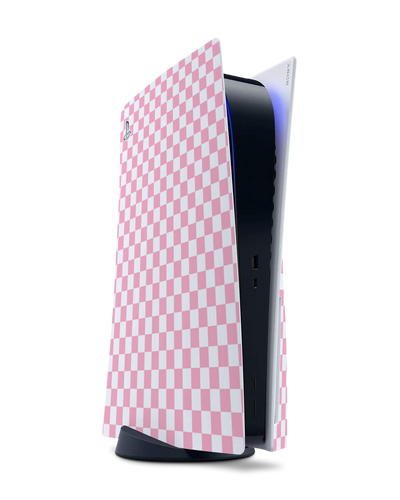 Pink Checkerboard Konsolen Aufkleber für Sony PlayStation 5