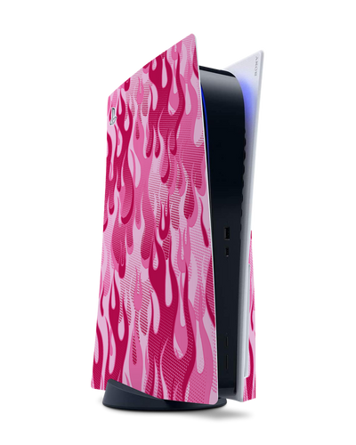 Pink Flames Konsolen Aufkleber für Sony PlayStation 5