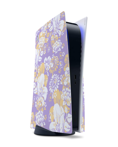 Lavender Floral Konsolen Aufkleber für Sony PlayStation 5