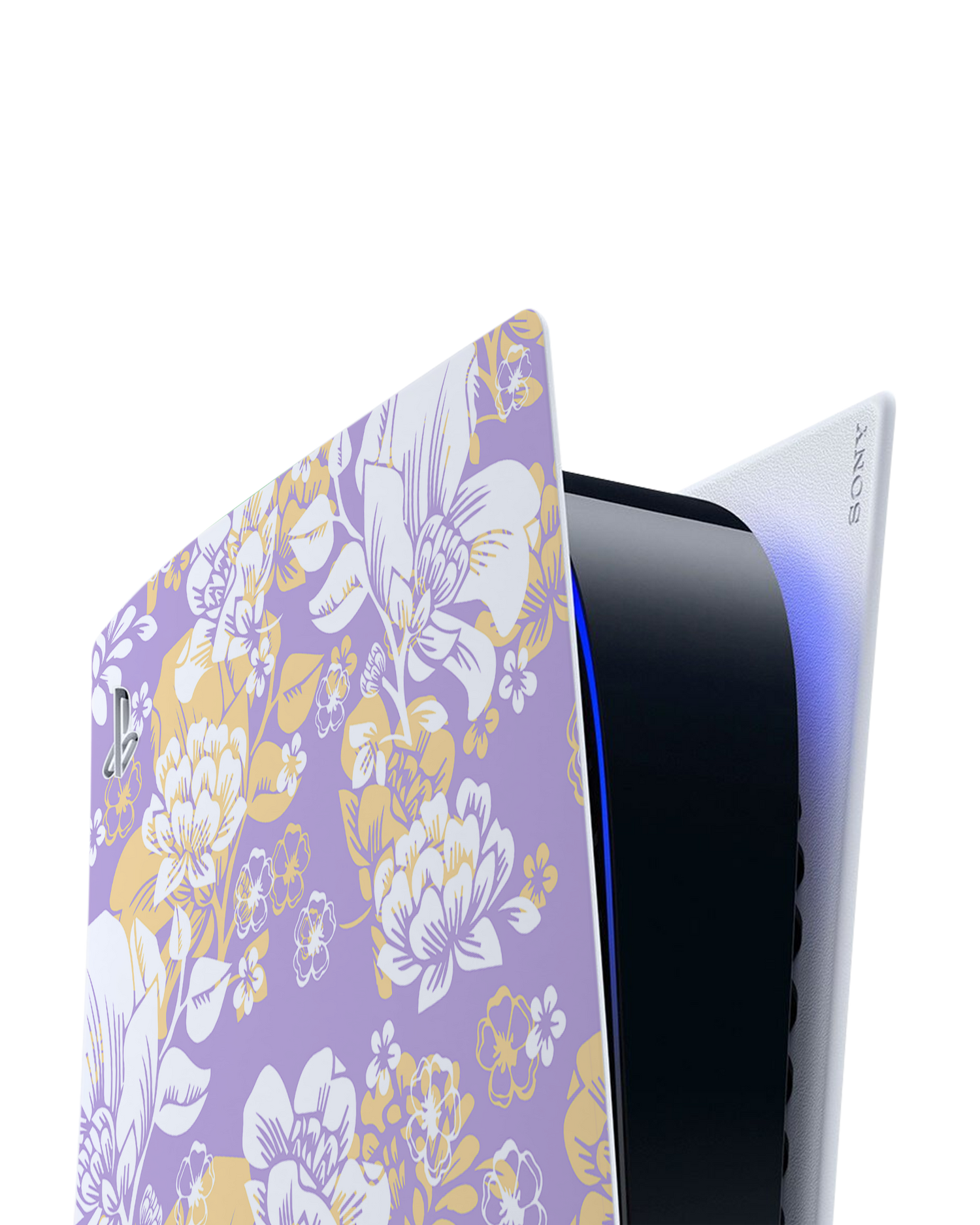 Lavender Floral Konsolen Aufkleber für Sony PlayStation 5: Detailansicht