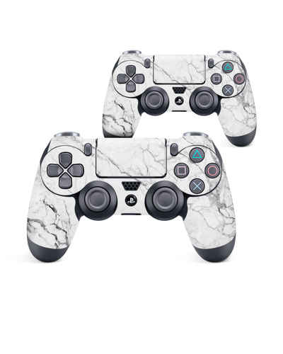 White Marble Konsolen Aufkleber für Sony PlayStation 4 Controller: Seitenansicht