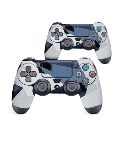 Geometric Camo Blue Konsolen Aufkleber für Sony PlayStation 4 Controller: Seitenansicht