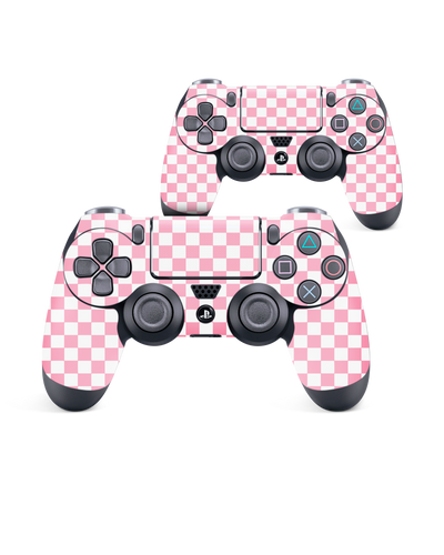 Pink Checkerboard Konsolen Aufkleber für Sony PlayStation 4 Controller: Seitenansicht
