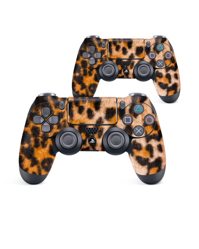 Leopard Pattern Konsolen Aufkleber für Sony PlayStation 4 Controller: Seitenansicht