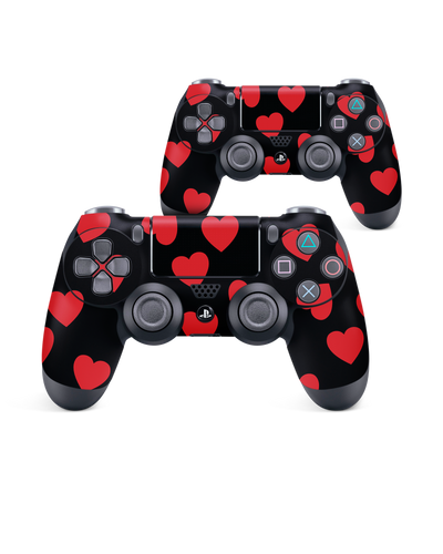 Repeating Hearts Konsolen Aufkleber für Sony PlayStation 4 Controller: Seitenansicht