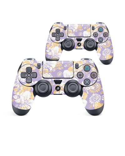 Lavender Floral Konsolen Aufkleber für Sony PlayStation 4 Controller: Seitenansicht