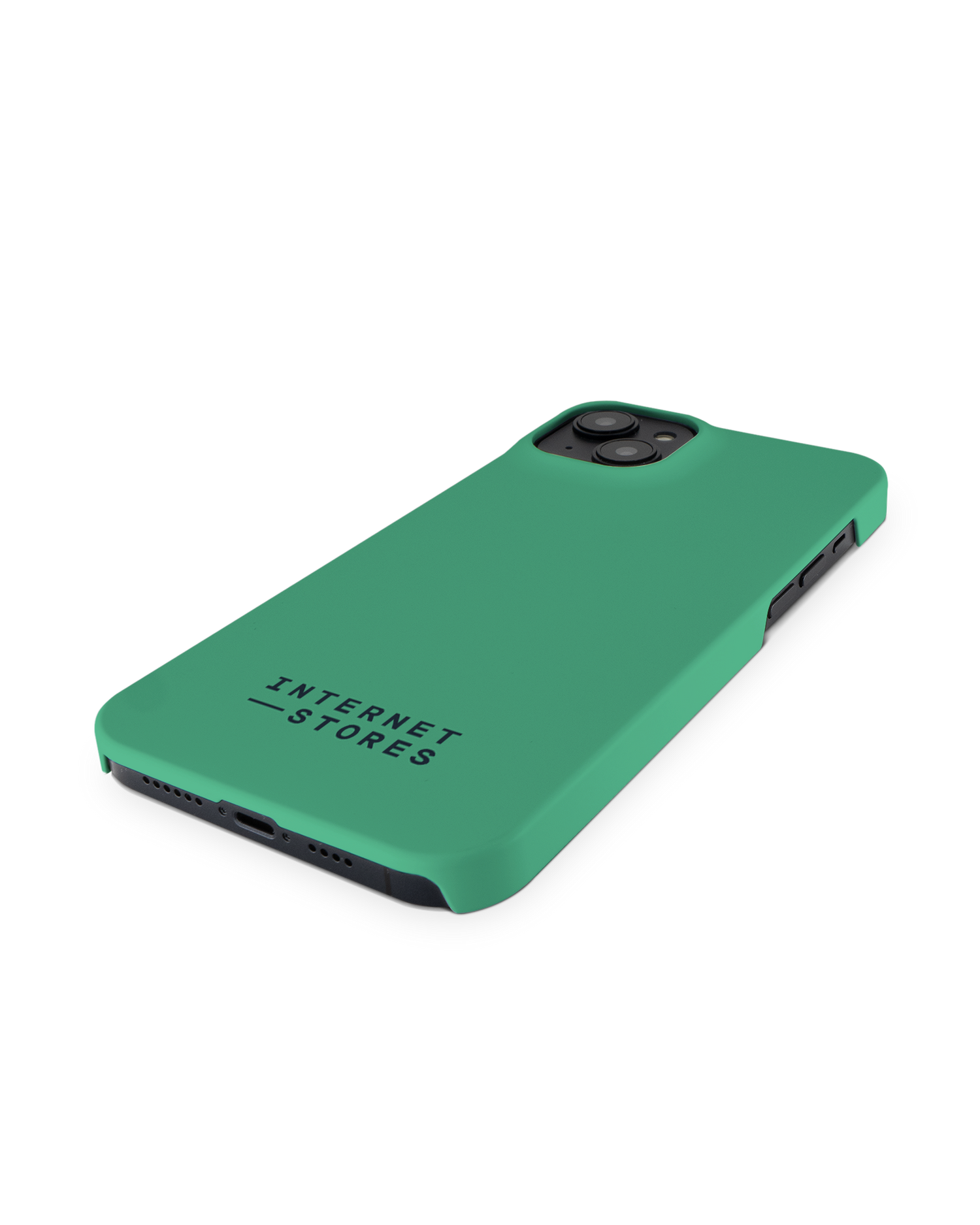 ISG Neon Green Hardcase Handyhülle für Apple iPhone 14 Plus: Perspektivansicht