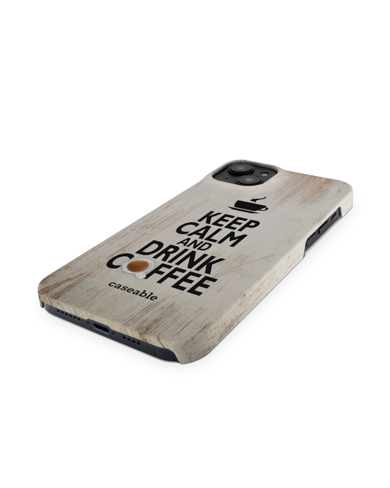 Drink Coffee Hardcase Handyhülle für Apple iPhone 14 Plus: Perspektivansicht