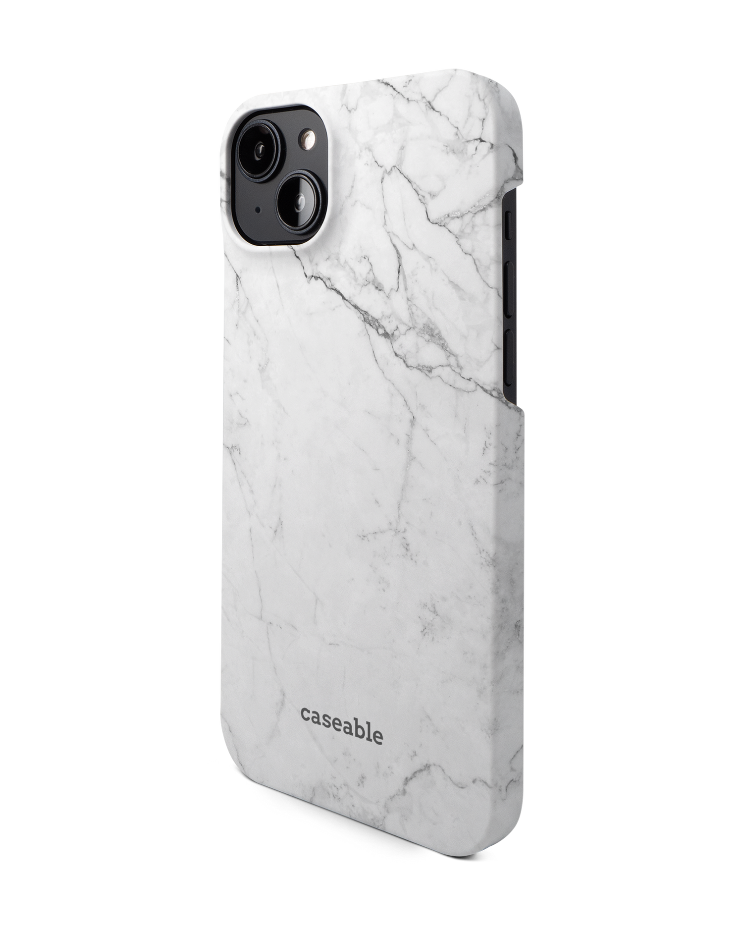 White Marble Hardcase Handyhülle für Apple iPhone 14 Plus: Seitenansicht rechts