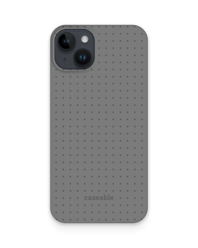 Dot Grid Grey Hardcase Handyhülle für Apple iPhone 15 Plus