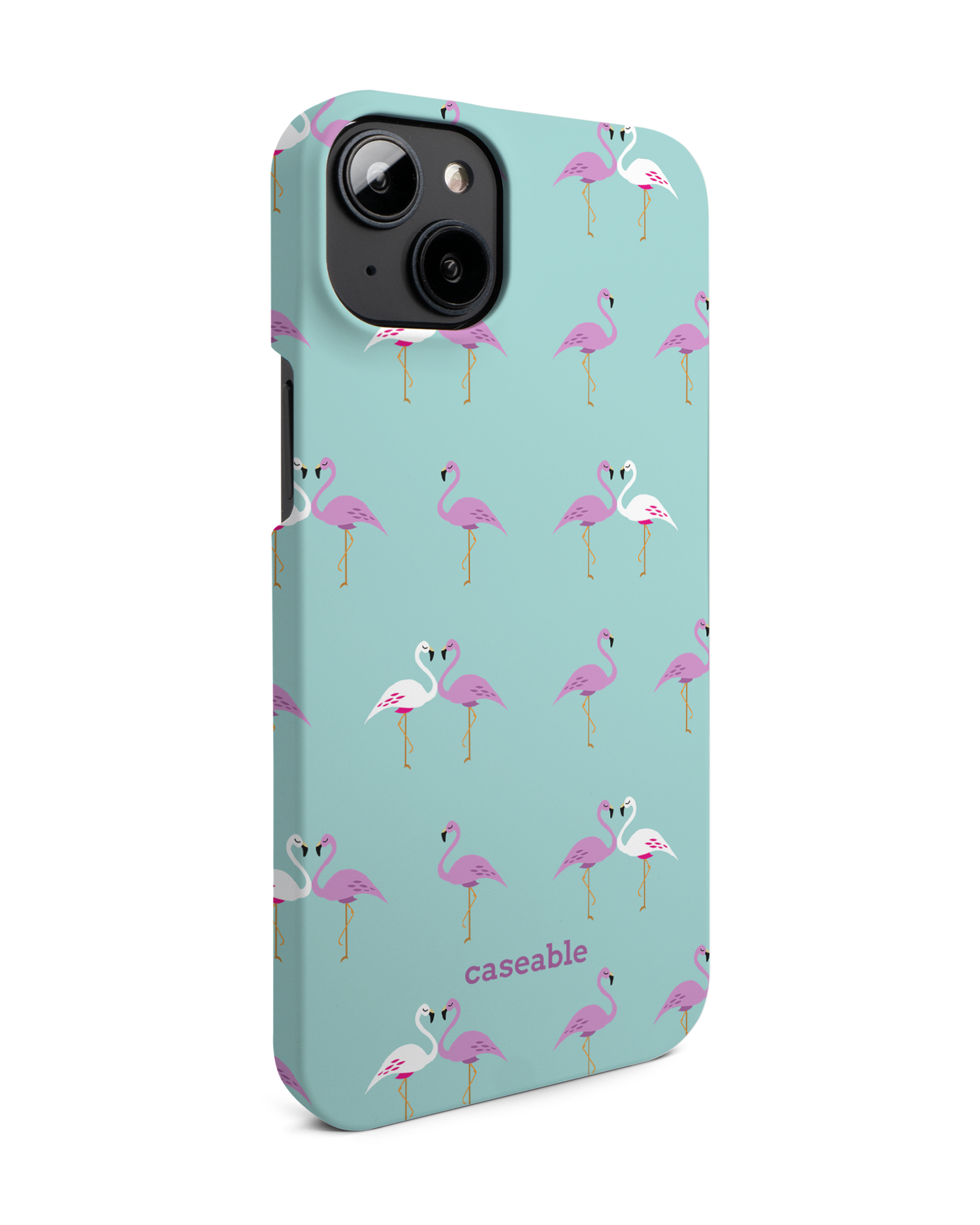 Two Flamingos Hardcase Handyhülle für Apple iPhone 14 Plus: Seitenansicht links