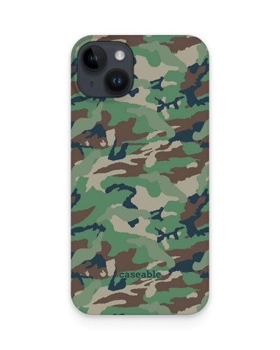 Green and Brown Camo Hardcase Handyhülle für Apple iPhone 15 Plus