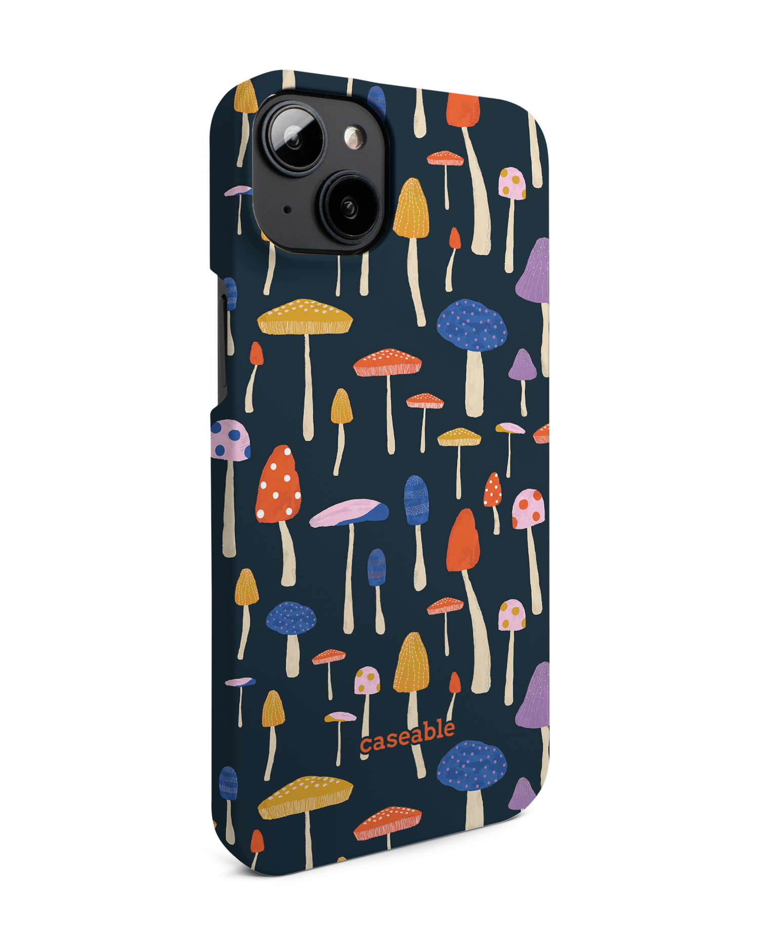 Mushroom Delights Hardcase Handyhülle für Apple iPhone 14 Plus: Seitenansicht links
