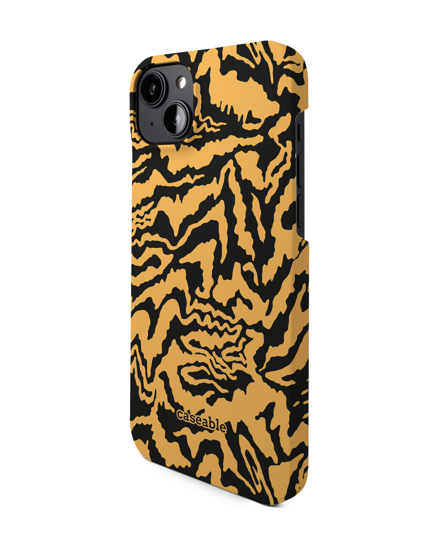Warped Tiger Stripes Hardcase Handyhülle für Apple iPhone 14 Plus: Seitenansicht rechts