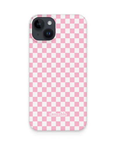 Pink Checkerboard Hardcase Handyhülle für Apple iPhone 15 Plus