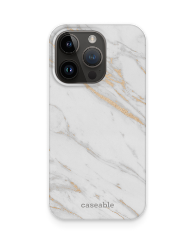 Gold Marble Elegance Hardcase Handyhülle für Apple iPhone 15 Pro