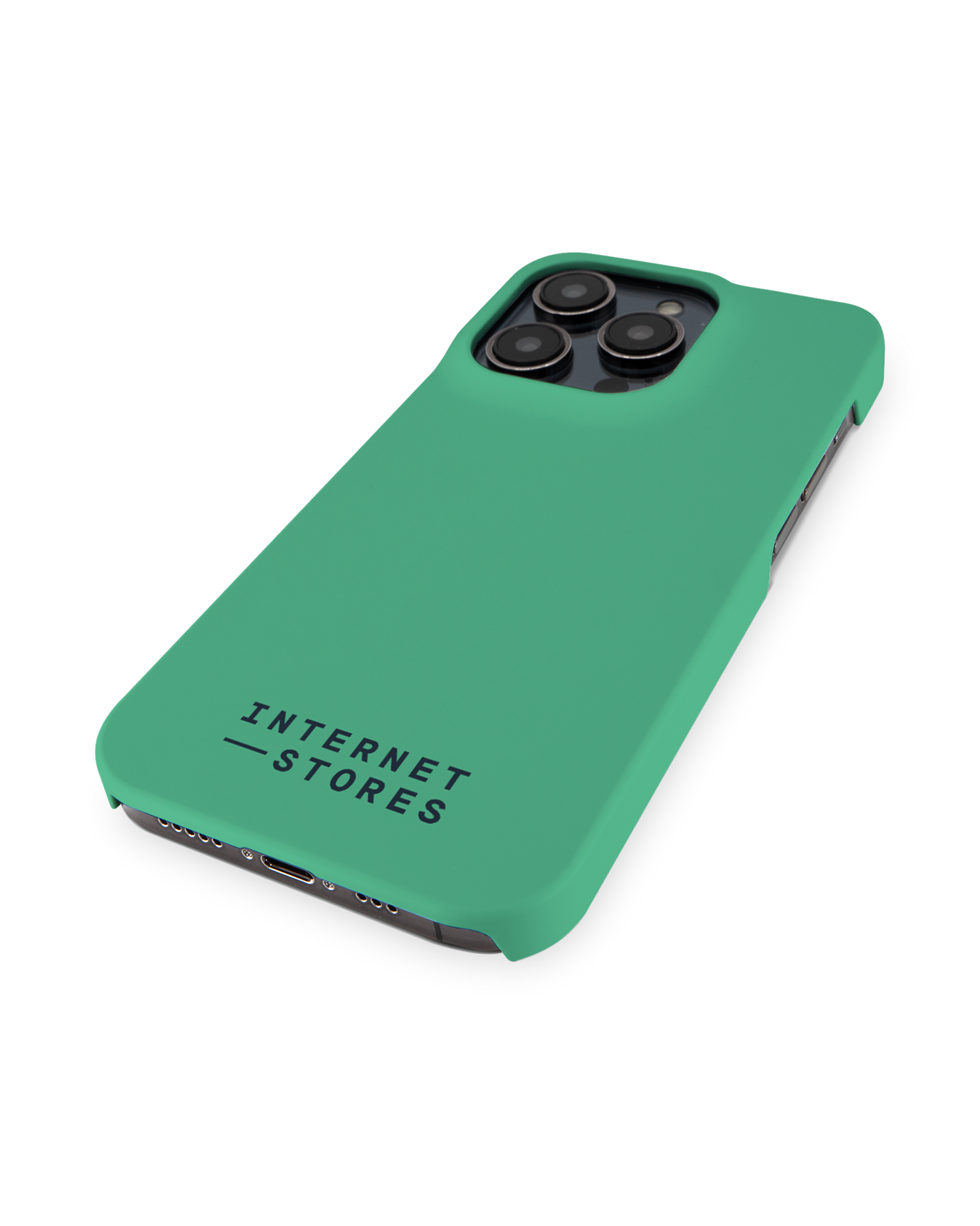ISG Neon Green Hardcase Handyhülle für Apple iPhone 14 Pro: Perspektivansicht