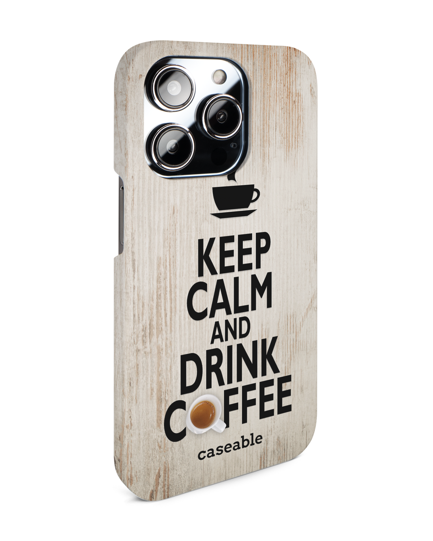 Drink Coffee Hardcase Handyhülle für Apple iPhone 14 Pro: Seitenansicht links