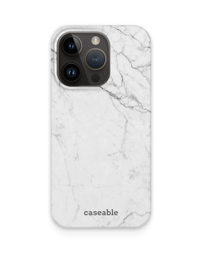 White Marble Hardcase Handyhülle für Apple iPhone 14 Pro
