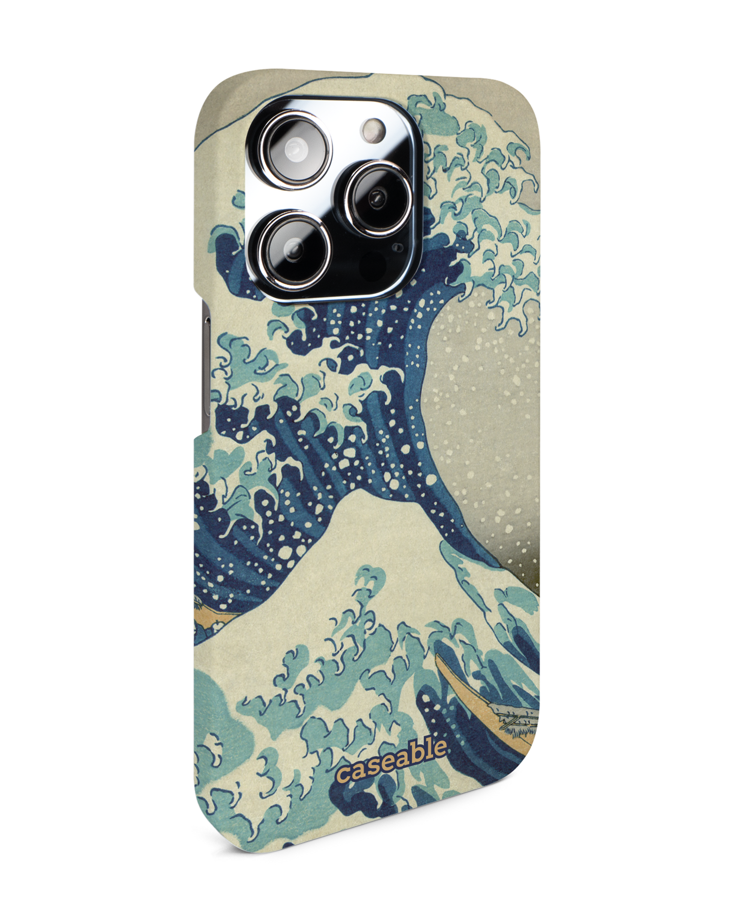 Great Wave Off Kanagawa By Hokusai Hardcase Handyhülle für Apple iPhone 14 Pro: Seitenansicht links