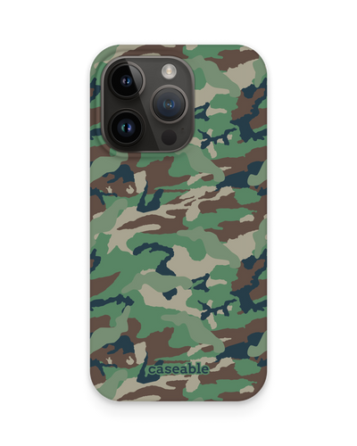 Green and Brown Camo Hardcase Handyhülle für Apple iPhone 15 Pro