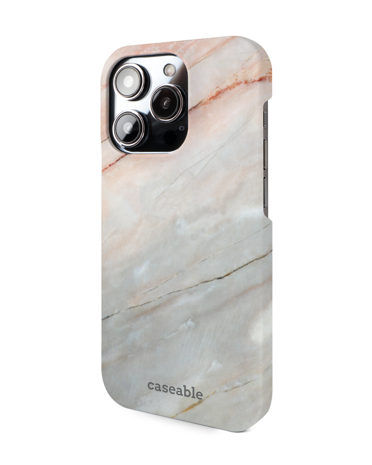 Mother of Pearl Marble Hardcase Handyhülle für Apple iPhone 14 Pro: Seitenansicht rechts