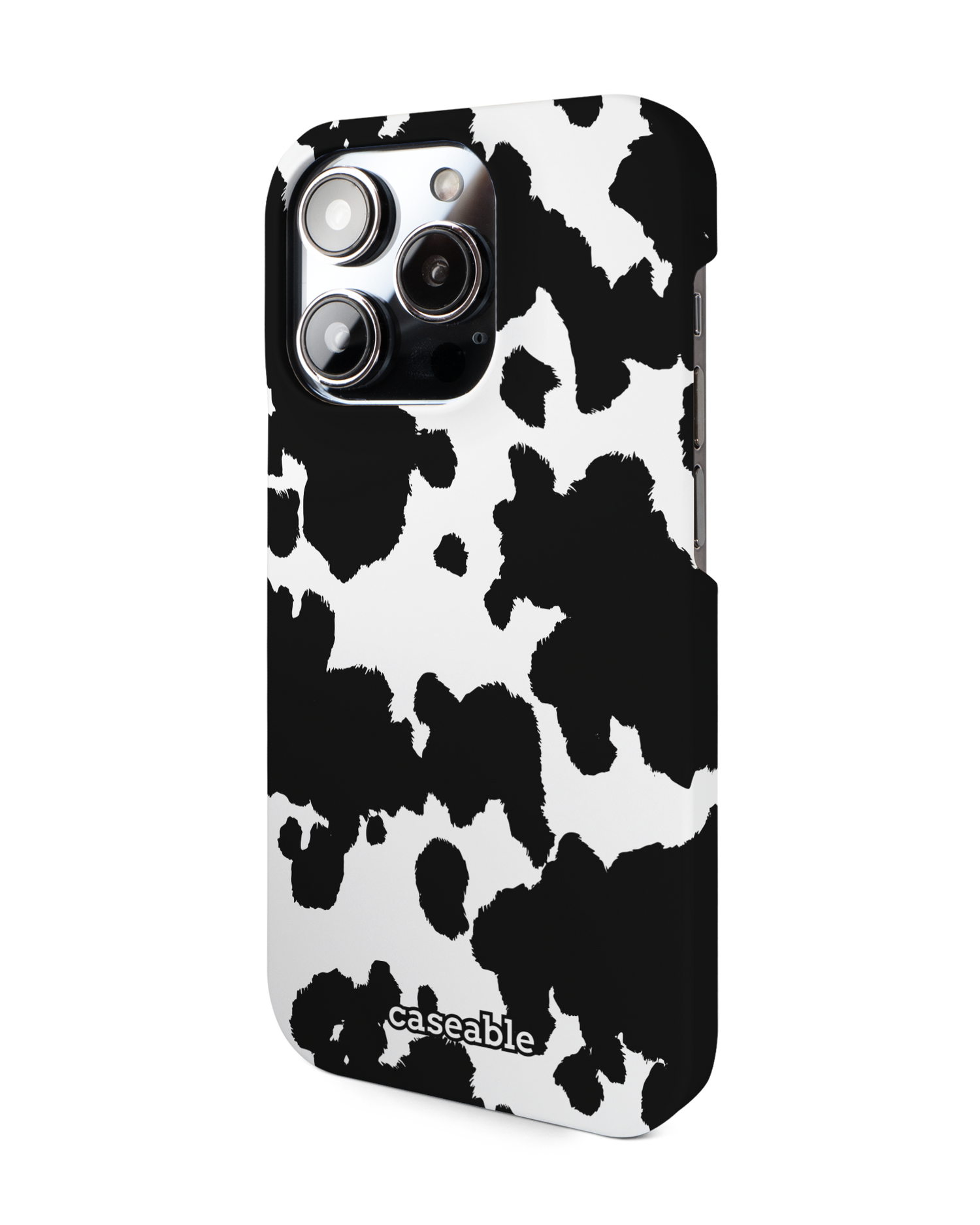 Cow Print Hardcase Handyhülle für Apple iPhone 14 Pro: Seitenansicht rechts
