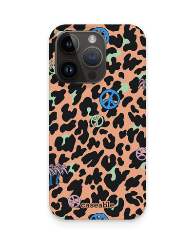 Leopard Peace Palms Hardcase Handyhülle für Apple iPhone 14 Pro