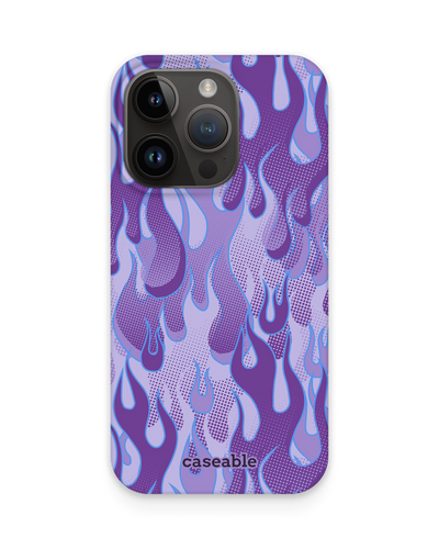 Purple Flames Hardcase Handyhülle für Apple iPhone 14 Pro