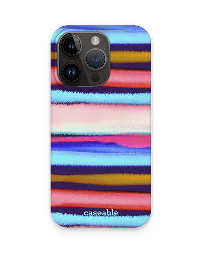 Watercolor Stripes Hardcase Handyhülle für Apple iPhone 14 Pro