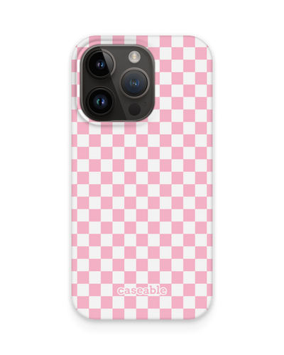Pink Checkerboard Hardcase Handyhülle für Apple iPhone 15 Pro