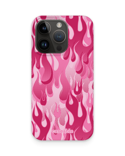 Pink Flames Hardcase Handyhülle für Apple iPhone 15 Pro