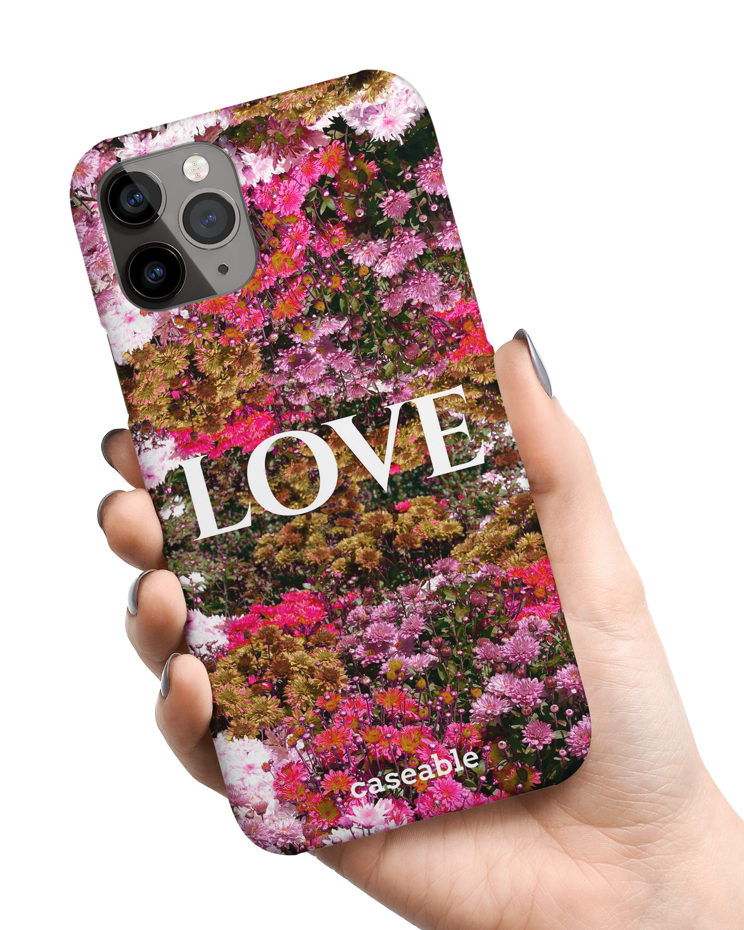 Luxe Love Hardcase Handyhülle Apple iPhone 11 Pro in der Hand gehalten