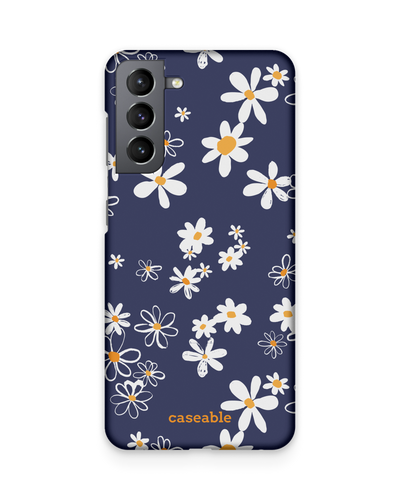 Navy Daisies Hardcase Handyhülle Samsung Galaxy S21 Plus