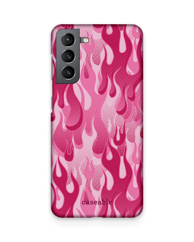 Pink Flames Hardcase Handyhülle Samsung Galaxy S21 Plus