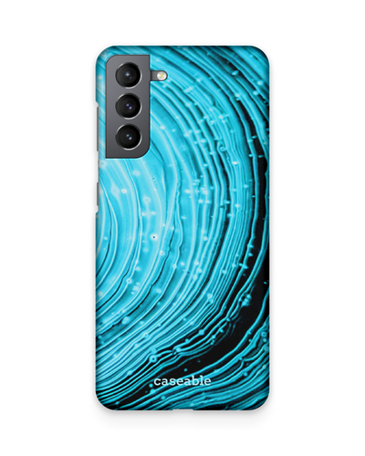 Turquoise Ripples Hardcase Handyhülle Samsung Galaxy S21 Plus