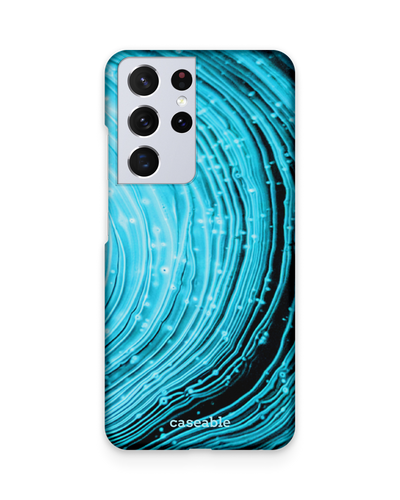Turquoise Ripples Hardcase Handyhülle Samsung Galaxy S21 Ultra