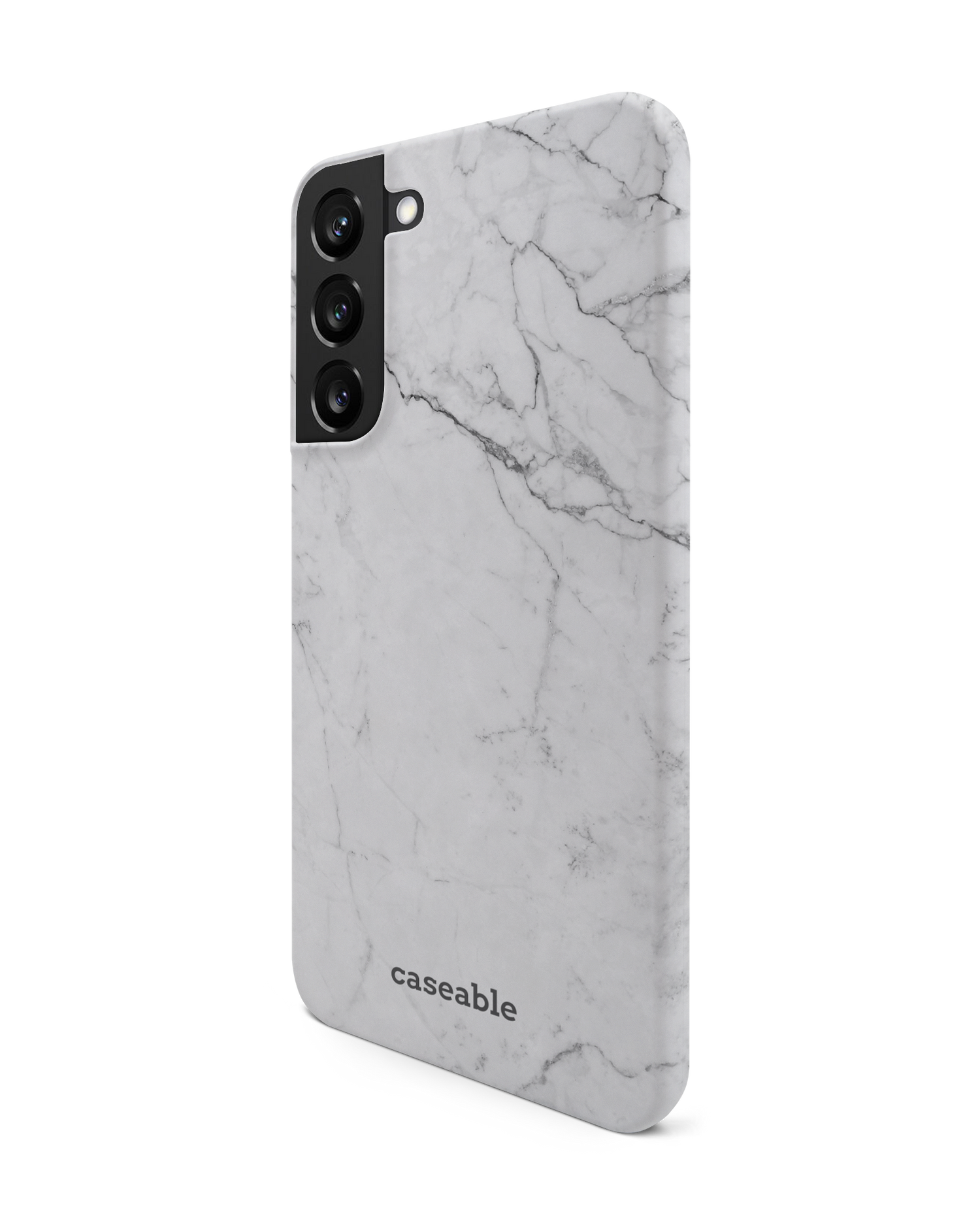 White Marble Hardcase Handyhülle Samsung Galaxy S22 Plus 5G: Seitenansicht rechts