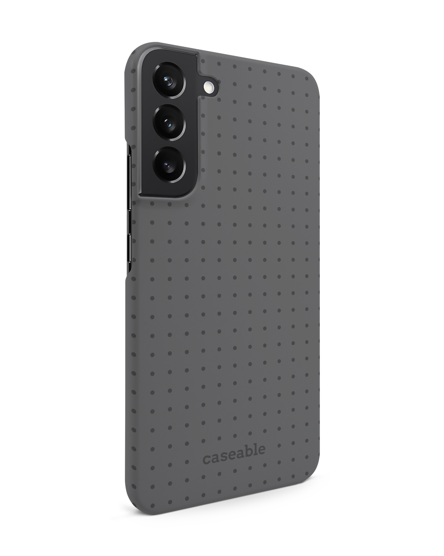 Dot Grid Grey Hardcase Handyhülle Samsung Galaxy S22 Plus 5G: Seitenansicht links