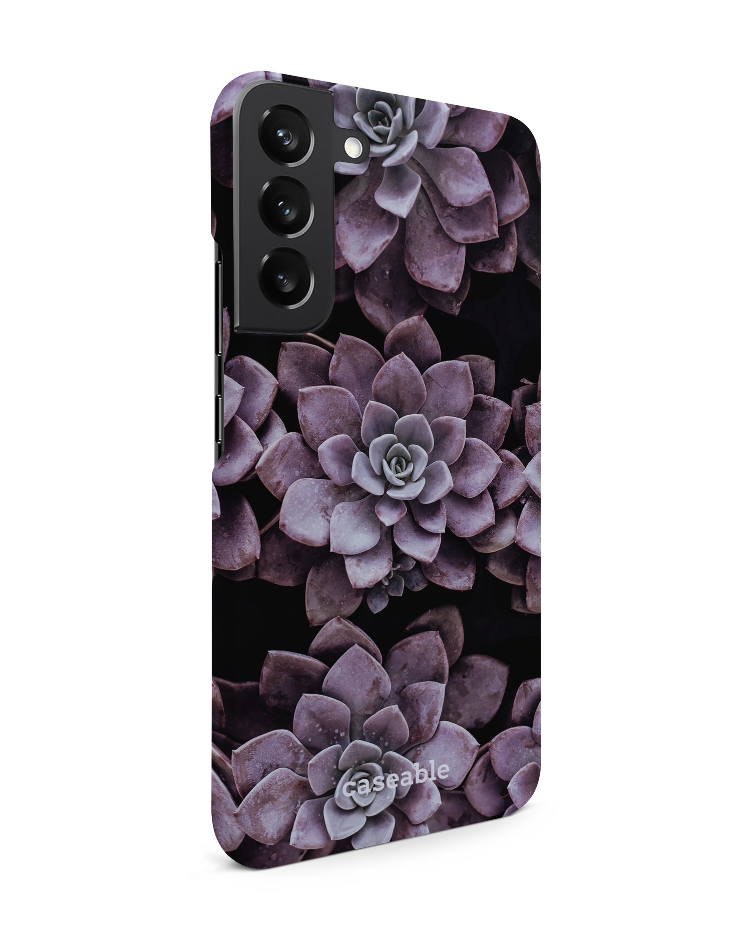 Purple Succulents Hardcase Handyhülle Samsung Galaxy S22 Plus 5G: Seitenansicht links