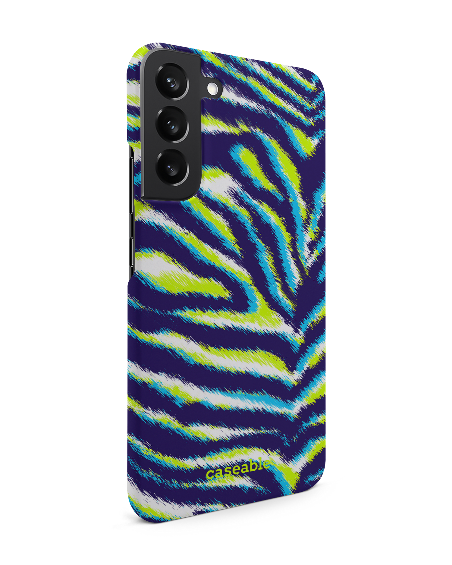 Neon Zebra Hardcase Handyhülle Samsung Galaxy S22 Plus 5G: Seitenansicht links