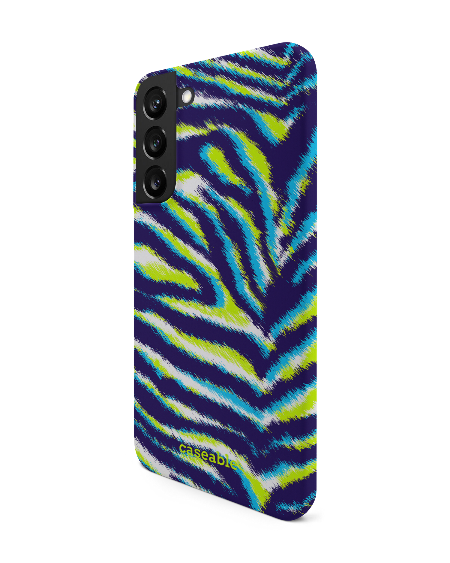 Neon Zebra Hardcase Handyhülle Samsung Galaxy S22 Plus 5G: Seitenansicht rechts