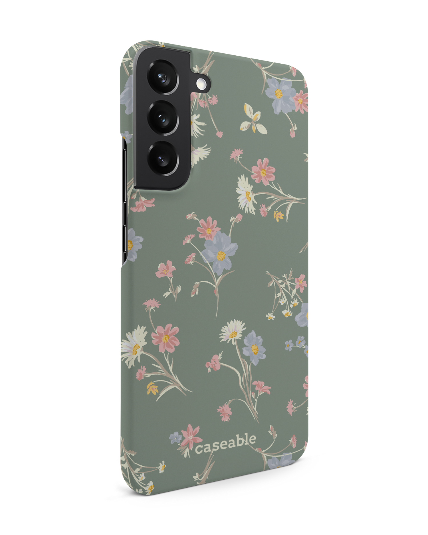 Wild Flower Sprigs Hardcase Handyhülle Samsung Galaxy S22 Plus 5G: Seitenansicht links