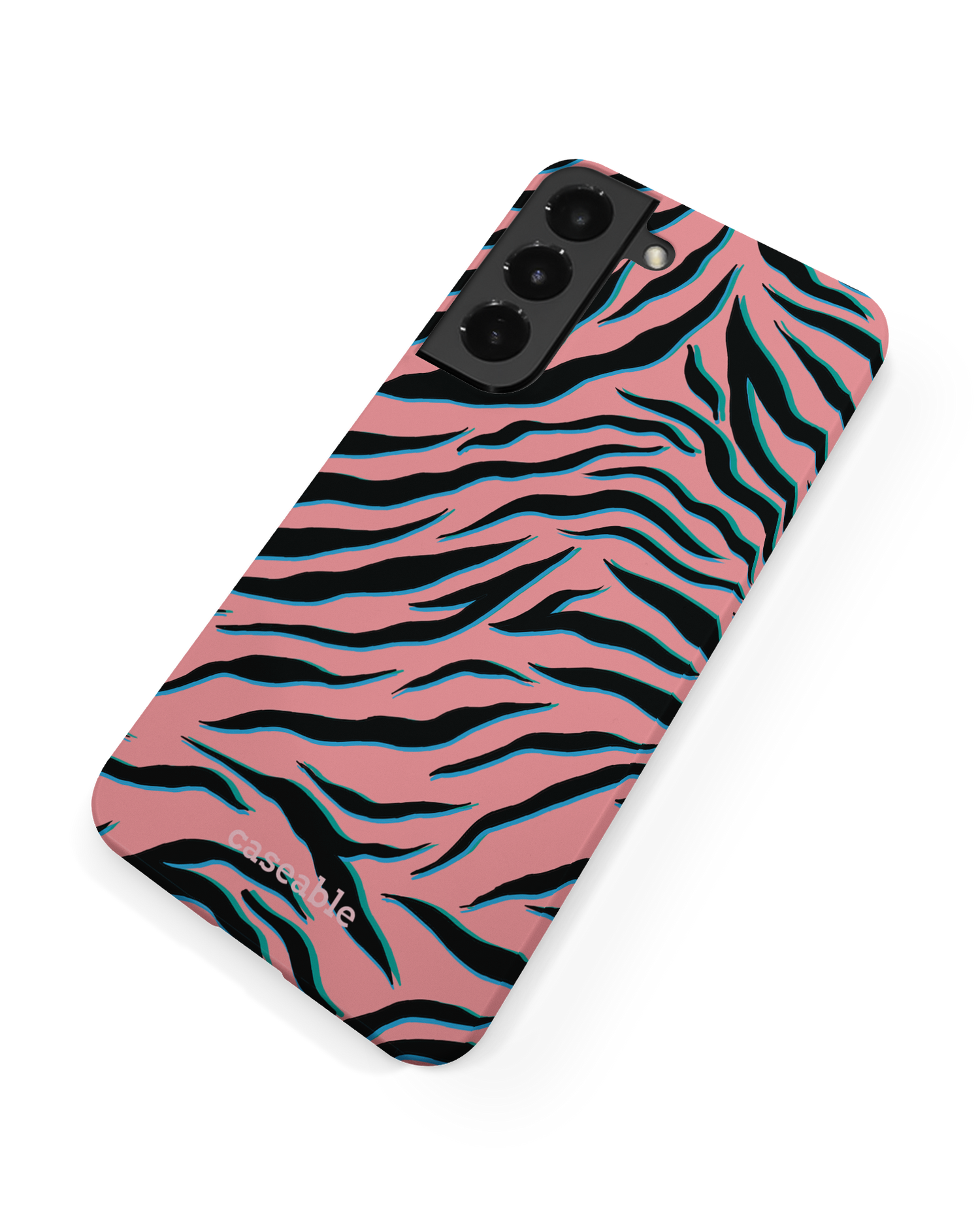 Pink Zebra Hardcase Handyhülle Samsung Galaxy S22 Plus 5G: Rückseite