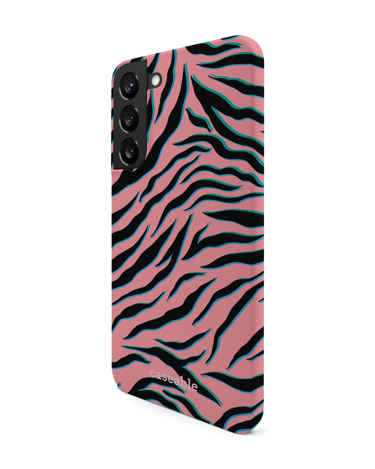 Pink Zebra Hardcase Handyhülle Samsung Galaxy S22 Plus 5G: Seitenansicht rechts